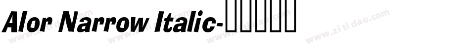 Alor Narrow Italic字体转换